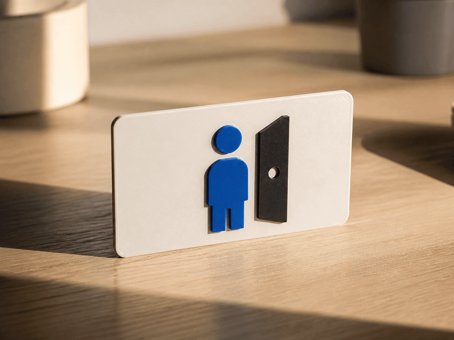 Visuel d’exemple : Plaque de porte imprimé en 3D