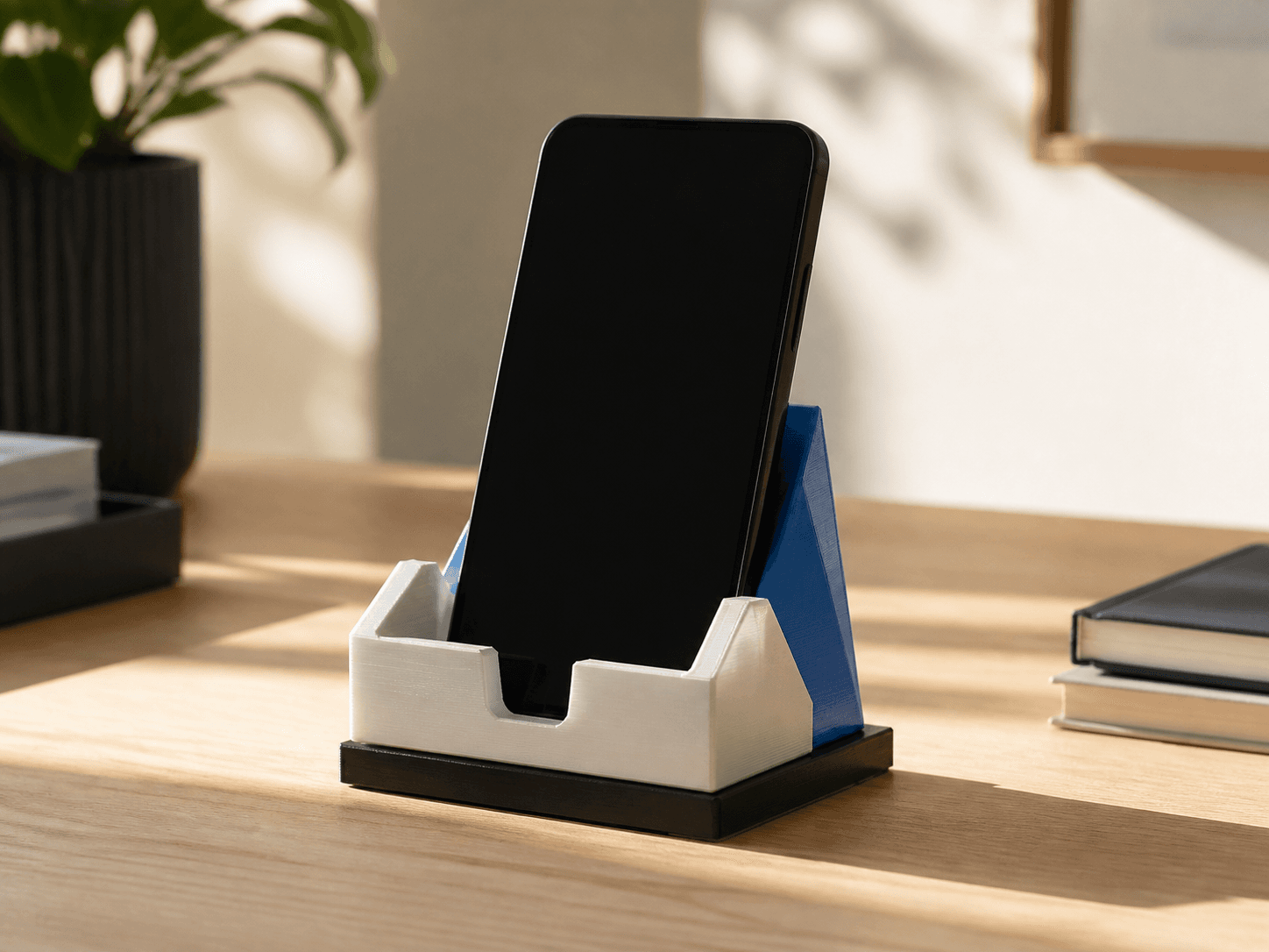 Visuel d’exemple : Support de téléphone imprimé en 3D